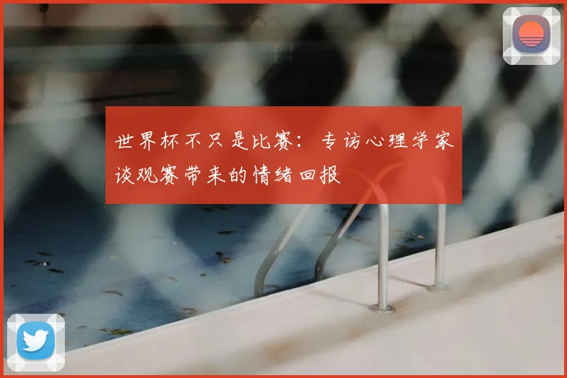 世界杯不只是比赛:专访心理学家谈观赛带来的情绪回报
